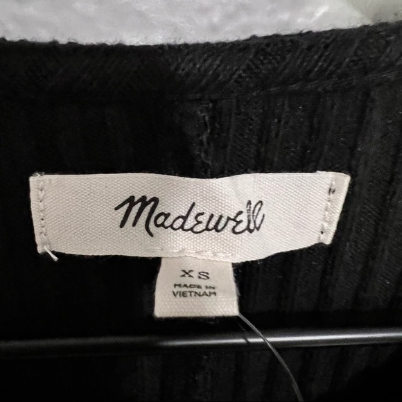 Madewell Button-Front Ribbed Mini Dress - Picture 10 of 14